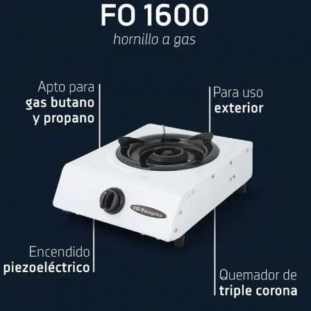 Orbegozo FO 1600 Hornillo a Gas de 1 Quemador